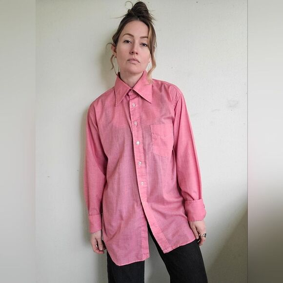 The Big Red Oversized Dagger Collar Button Down XL - Picture 1 of 14